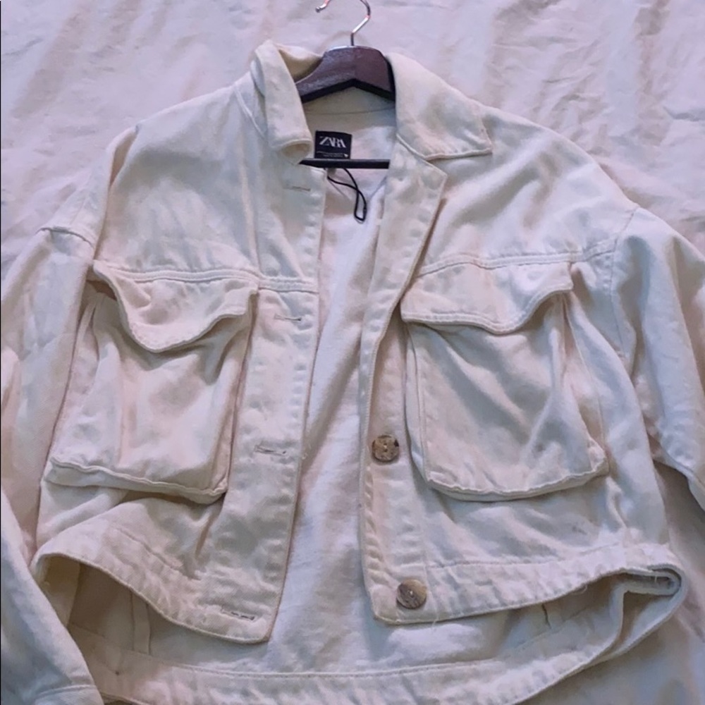 White denim jacket